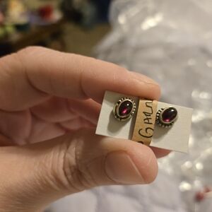 Elegant Purple Stud Earrings